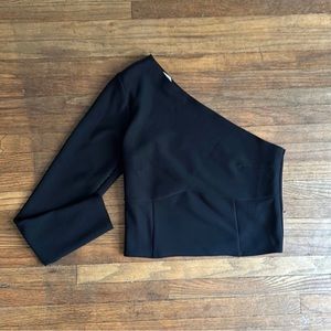 Abercrombie & Fitch One Sleeve Black Top